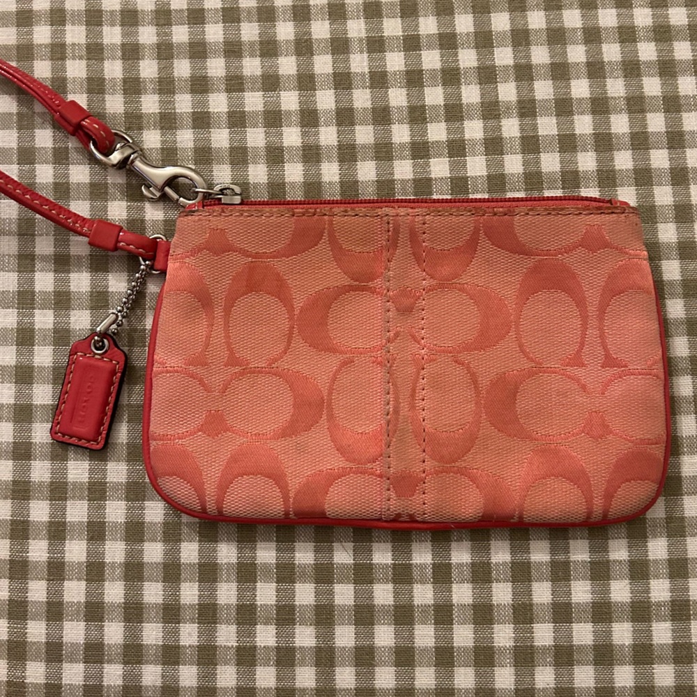 Coach pink wristlet